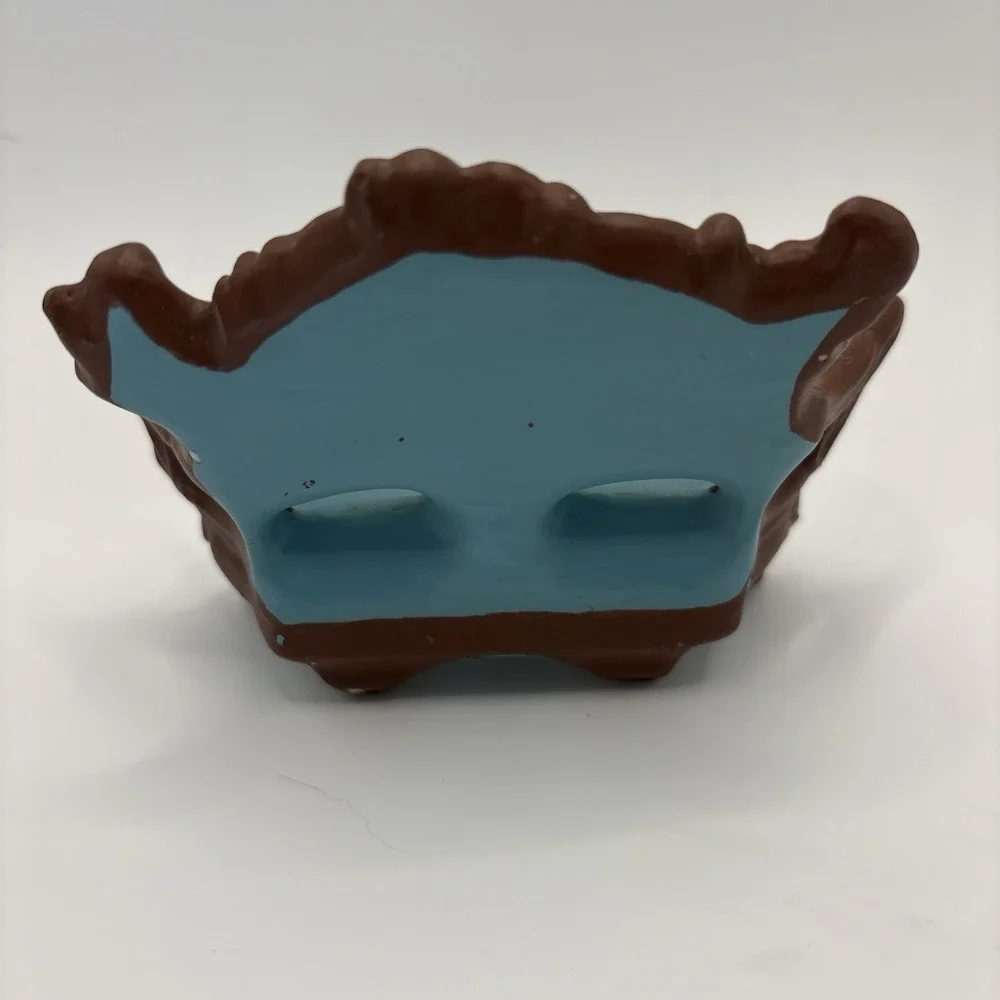 (5) Ceramic Porcelain Dollhouse Furniture‎ Grand Piano Loveseat Chairs Blue Vtg